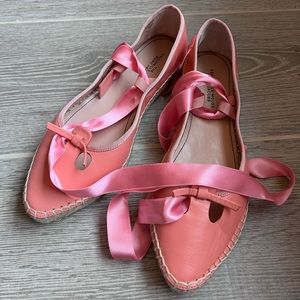 Marc Jacobs The Mouse Espadrille Lace-Up Flat, light pink